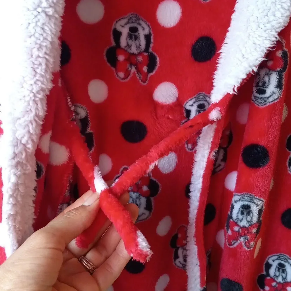 Disney Junior Minnie Mouse Robe  Size 4T/5T